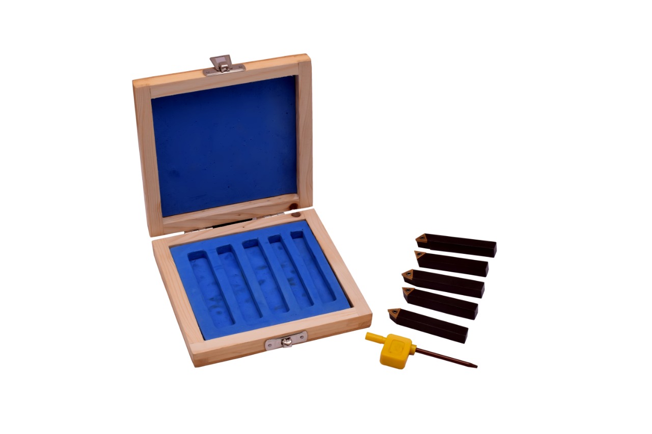 Toolly 5-Piece 3/8" Mini Lathe Carbide Insert Set - TCMT110204 Inserts For Turning, Facing, Boring - View #2