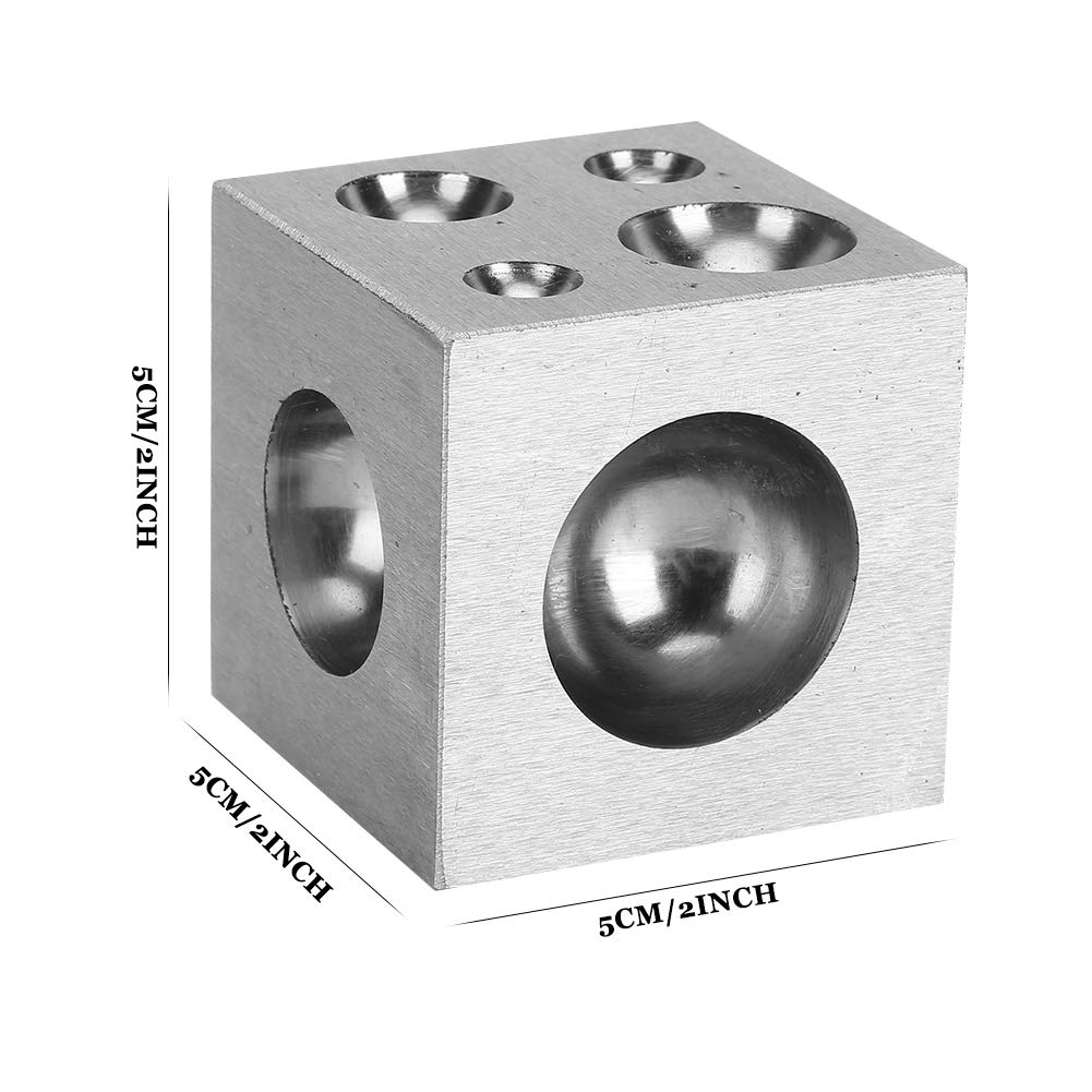 2" Square Punch Steel Dapping Block Forming Doming Cube Jewelry Making Tool - Image 8