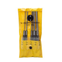 5 Pc Steel 8” long Drive Pin Punch Set Knurled body Punches Tool Set