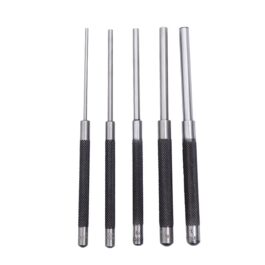 5 Pc Steel 8” long Drive Pin Punch Set Knurled body Punches Tool Set