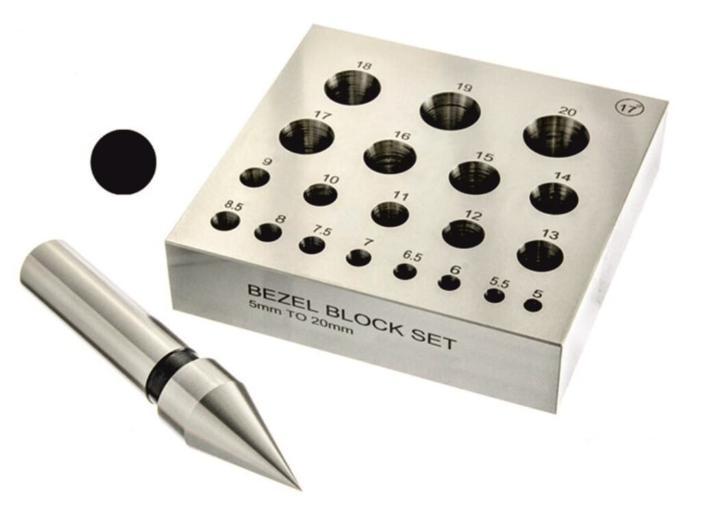 Conical Bezel Forming Block Set with Punch Round Shaped to Form 5 mm to ...