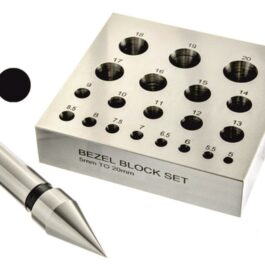 Conical Bezel Forming Block Set with Punch Round Shaped to Form 5 mm to 20 mm