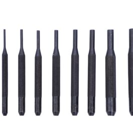 8 Pc Steel Drive Pin Punch Set 4” Long Knurled Body Punches Tool Set