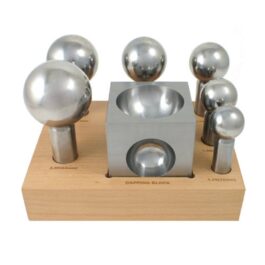 Dapping Set – 6 Extra Large Punches and Block for Jewelry Making