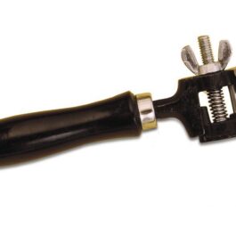 Hand Vice with Wooden Handle.