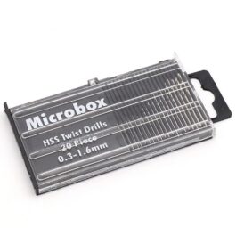 20 pcs Micro HSS Twist Drill Bit Set 0.3 mm-1.6 mm Model Craft Tool