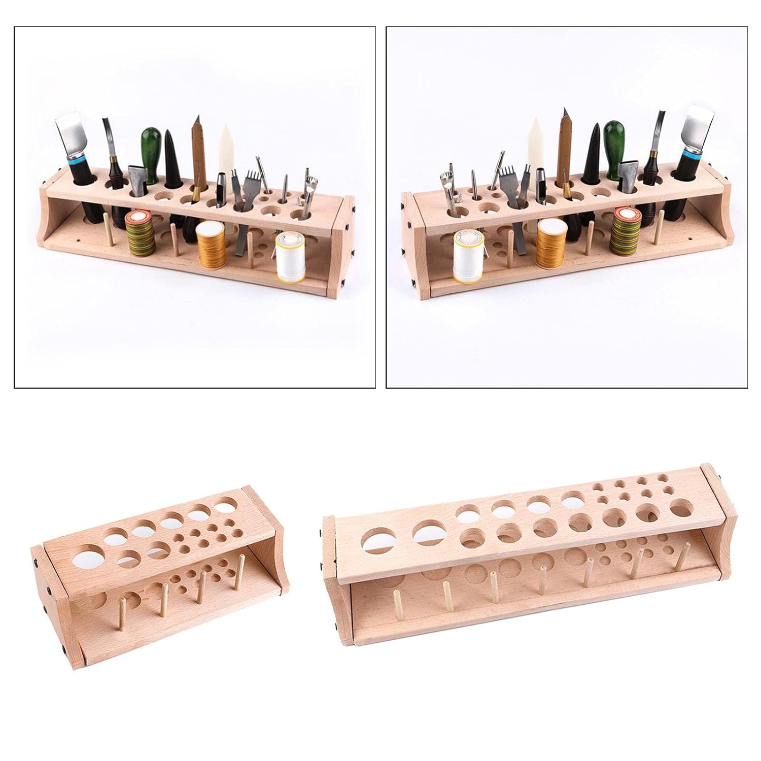 Limited Edition Wooden Leather craft Tools Rack W/Spool Holder - Breeze ...