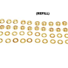 Quality Eyelets Assorted Sizes Golden