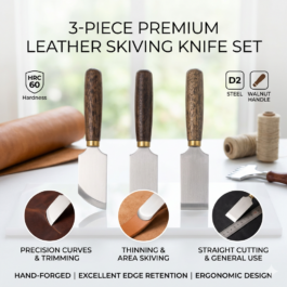 BreCraft®3pc Leather Craft Cutting & Skiving Tool Set