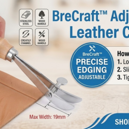 BreCraft™Adjustable Leather Creaser Large